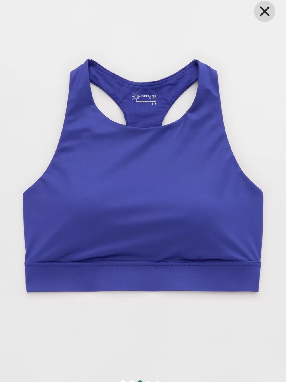 aerie High-Neck Sports Bra - blue